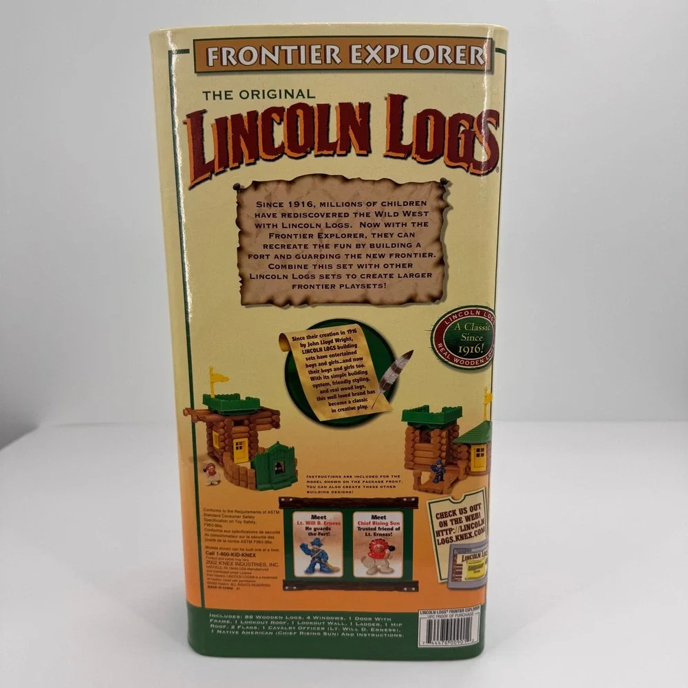Lincoln Logs Frontier Explorer Incomplete Real Wood Building Set 00901 100 Piece